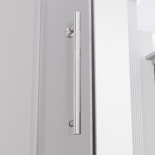 Душевая дверь распашная Veconi Premium Alassio CH, 1500х2000, хром, стекло прозрачное осветленное